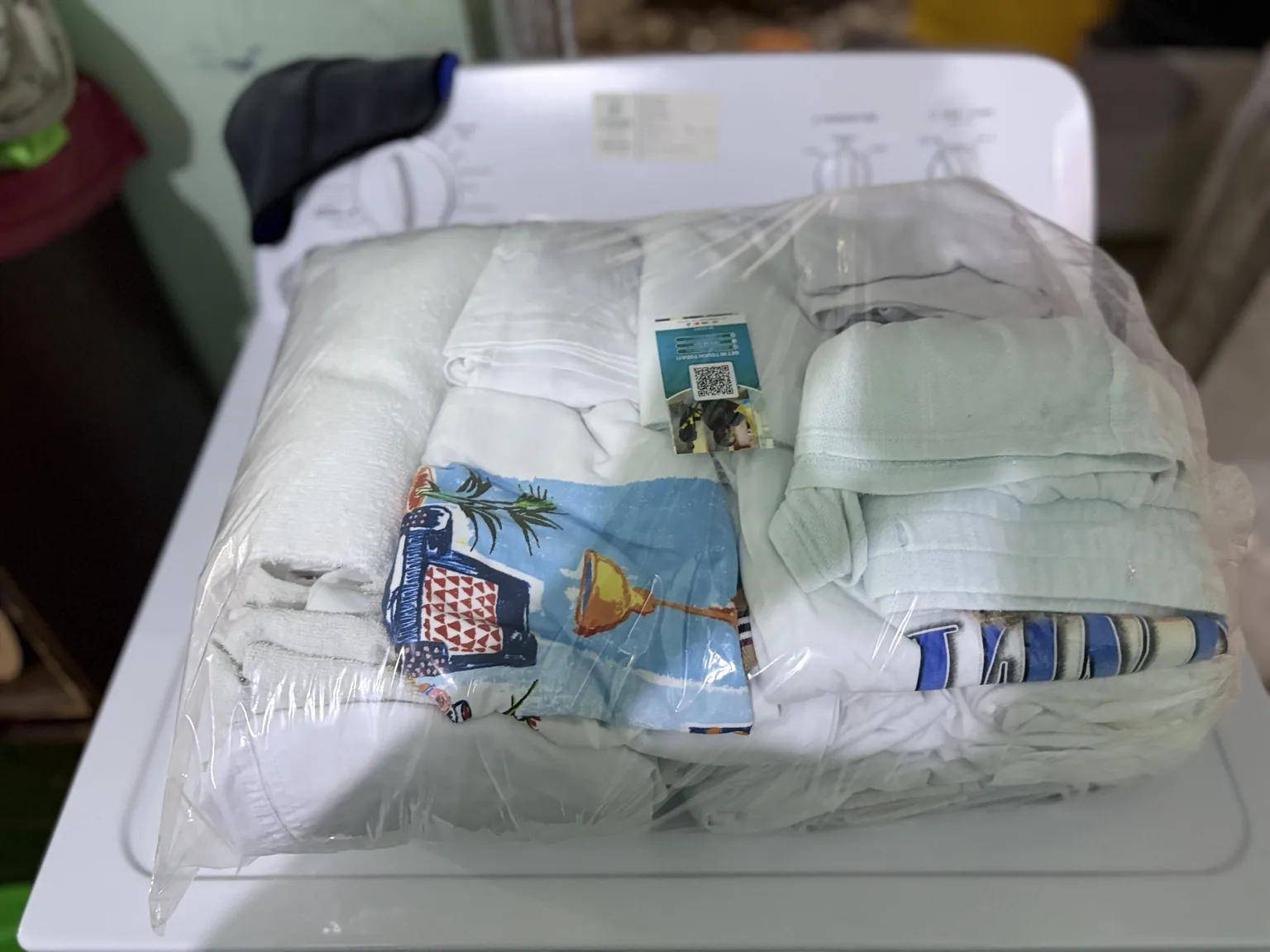 Customer laundry folded and packed as an individual order